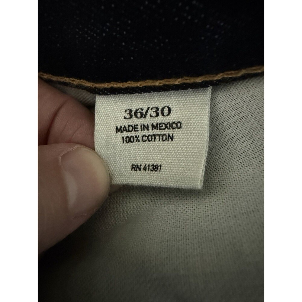 Polo Ralph Lauren R154SD Slim Straight Jeans 36x30 Dark Denim RL Leather Patch - Picture 9 of 14